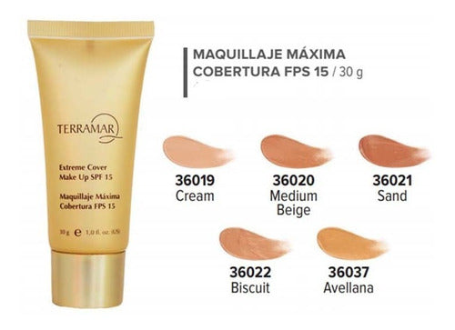 Maquillaje Maxima Covertura Terramar 30g Envio Gratis – 